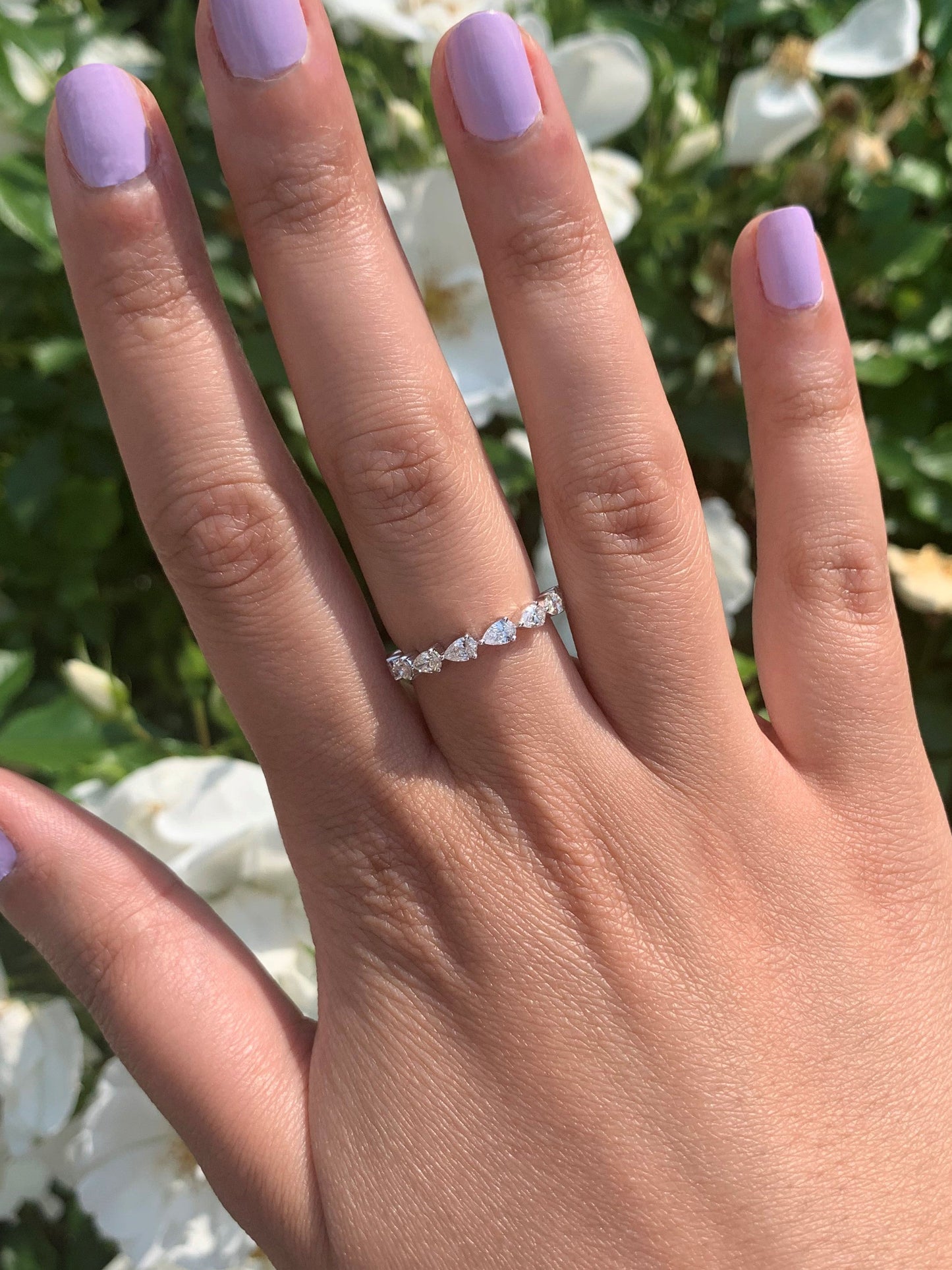 14k Gold & Pear-Shape Diamond Ring - 0.85ct