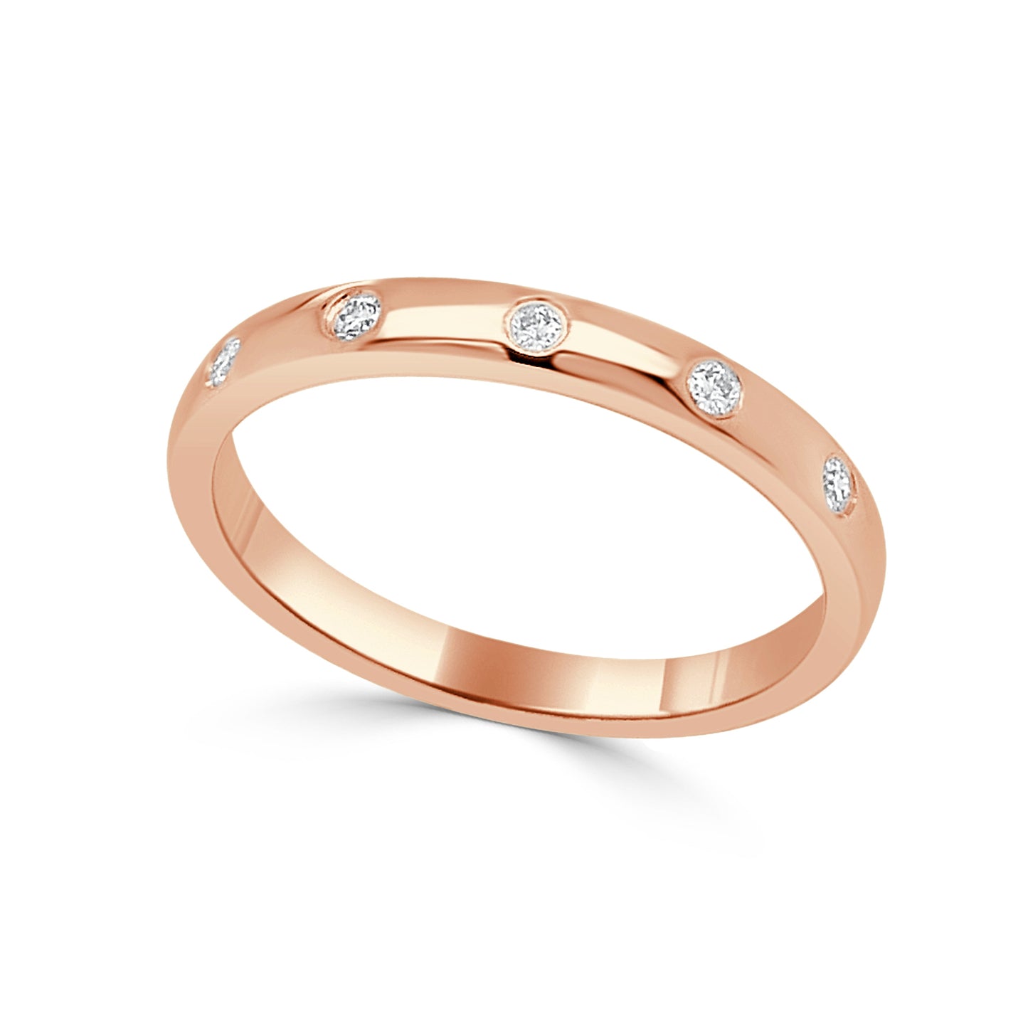 14K Gold Bezel Set Diamond Ring