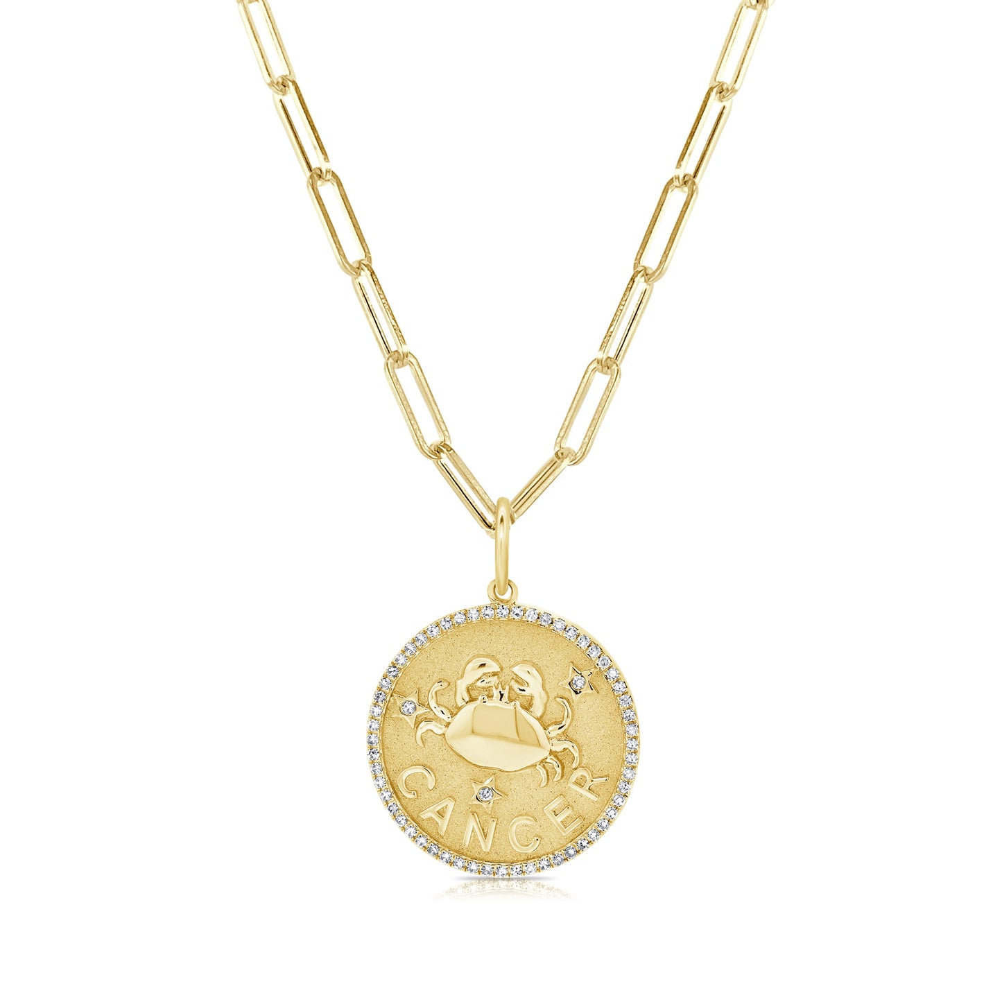 14k Gold & Diamond Zodiac Charm - Cancer - 0.19ct