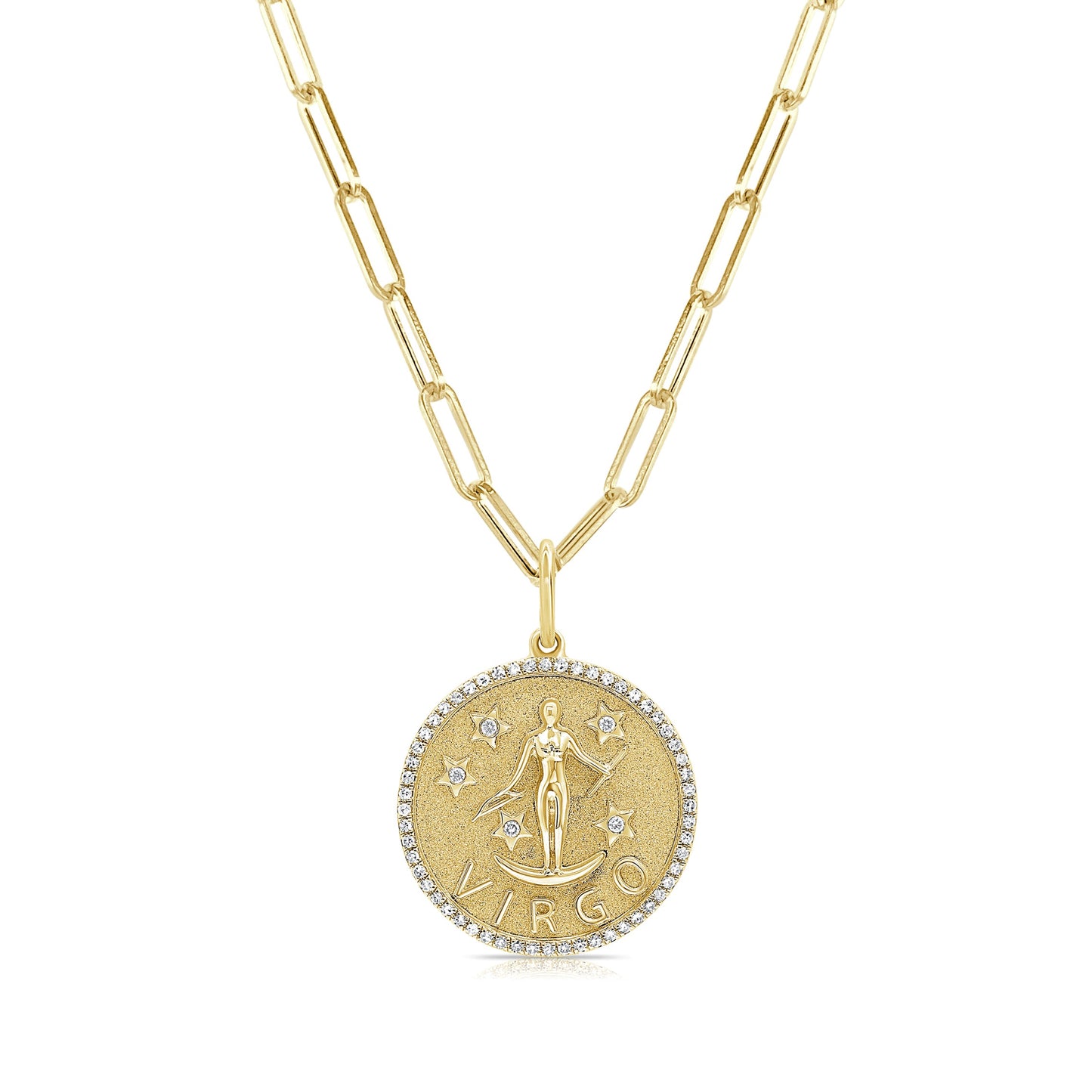 14k Gold & Diamond Zodiac Charm - Virgo - 0.21ct