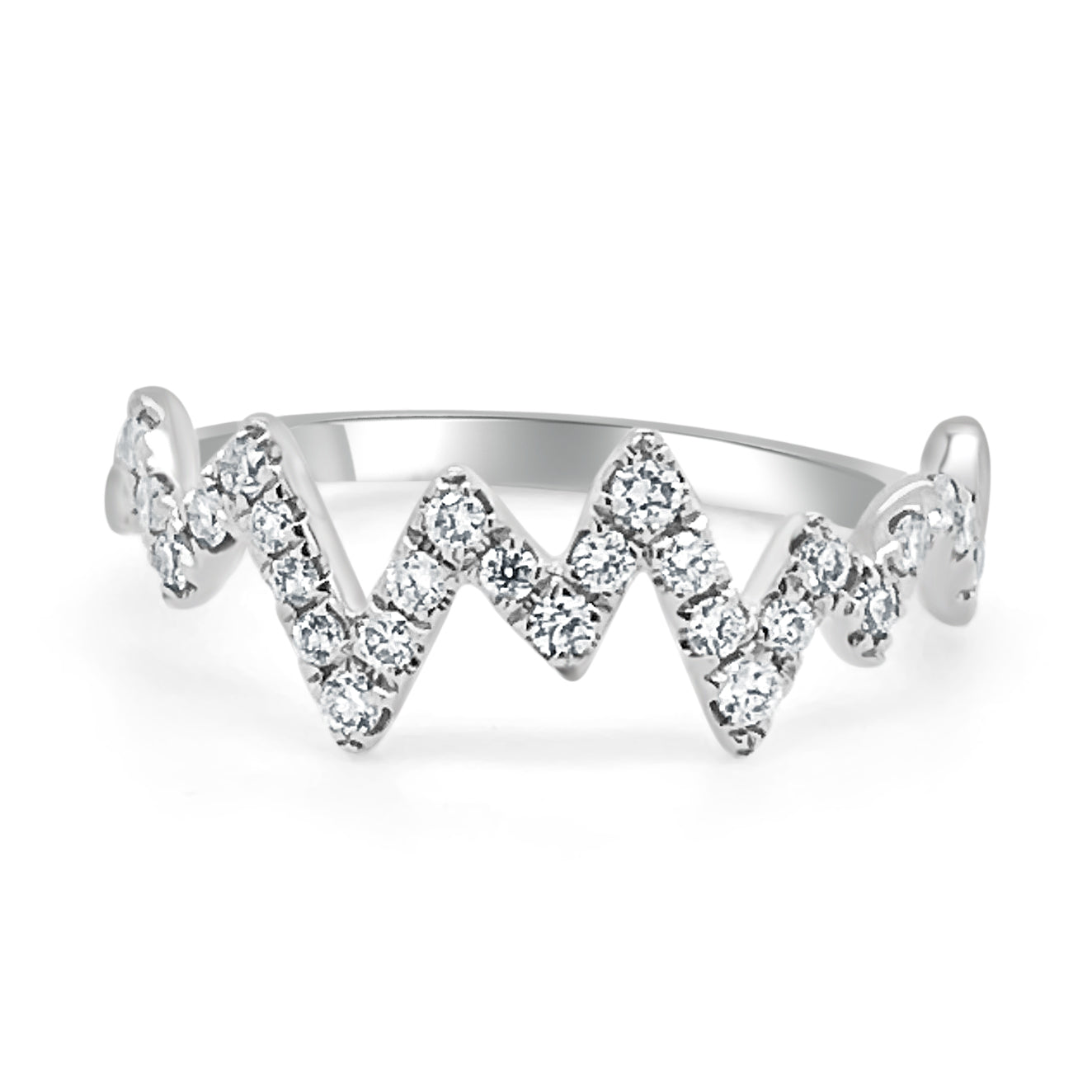 14k Gold & Diamond Heart Beat Ring-0.28 ct.