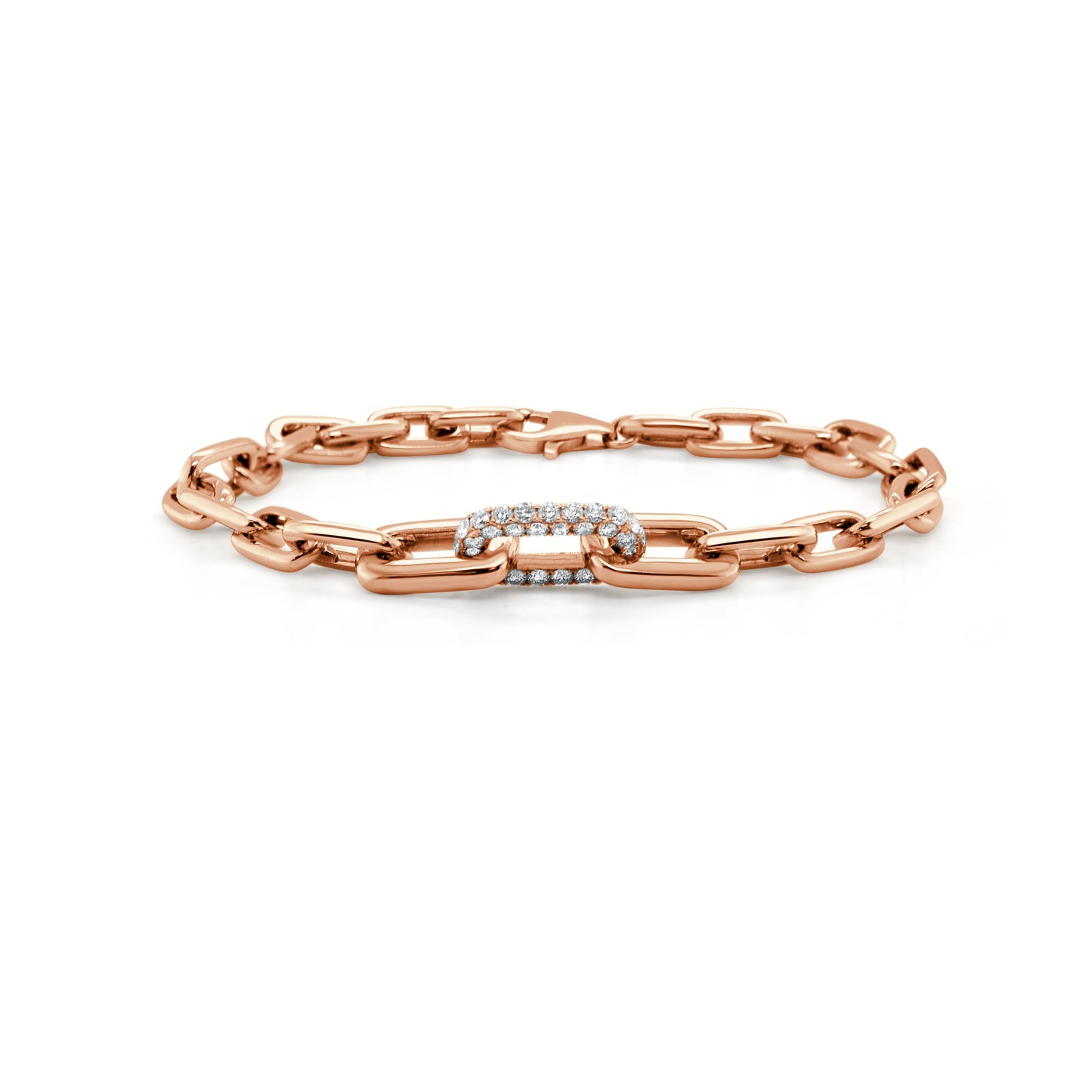 14k Gold & Diamond Link Bracelet- 1.21ct.