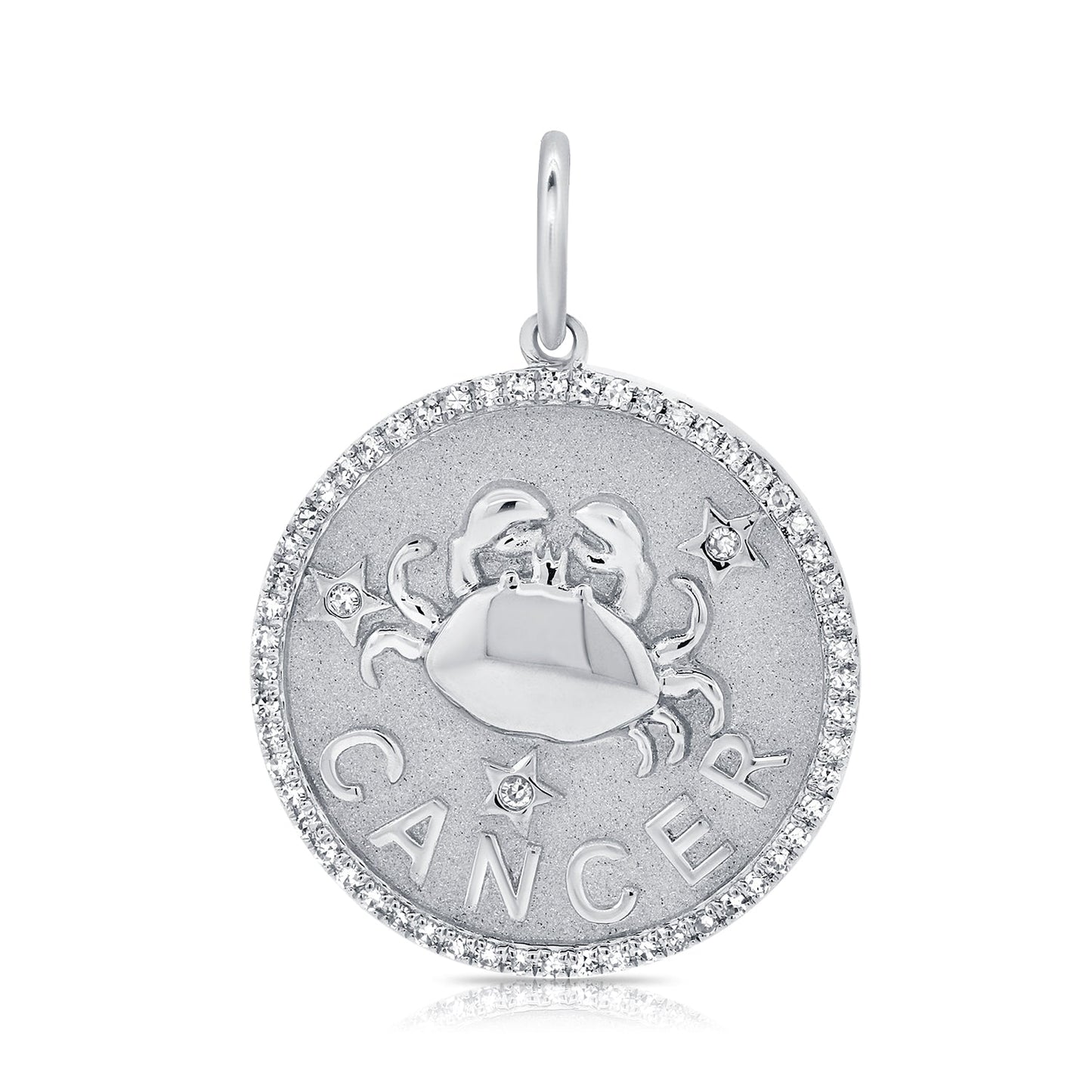 14k Gold & Diamond Zodiac Charm - Cancer - 0.19ct