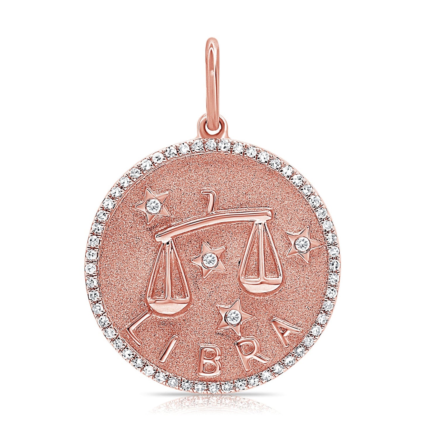 14k Gold & Diamond Zodiac Charm -Libra - 0.21ct