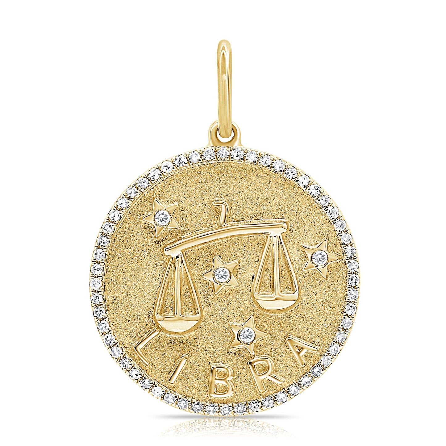 14k Gold & Diamond Zodiac Charm -Libra - 0.21ct