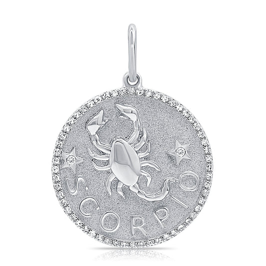 14k Gold & Diamond Zodiac Charm - Scorpio - 0.17ct
