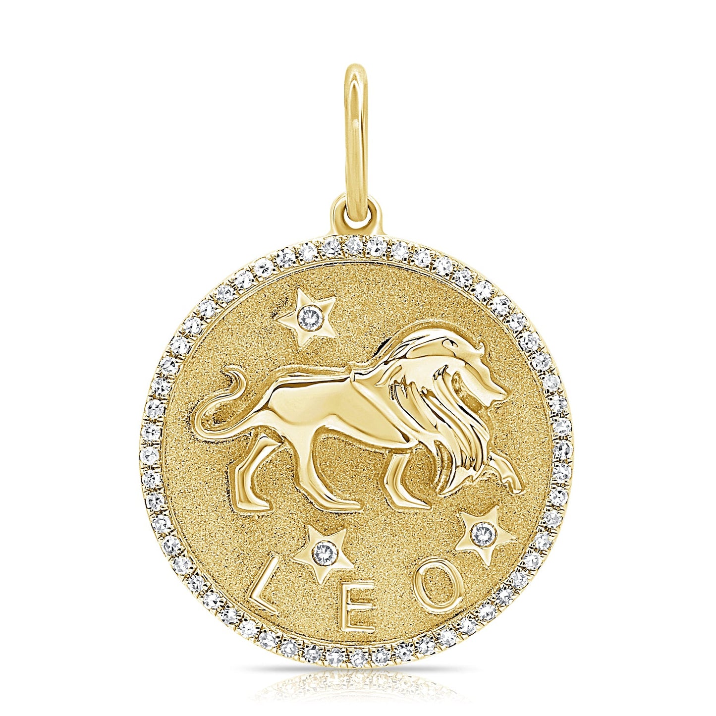 14k Gold & Diamond Zodiac Charm - Leo - 0.20ct