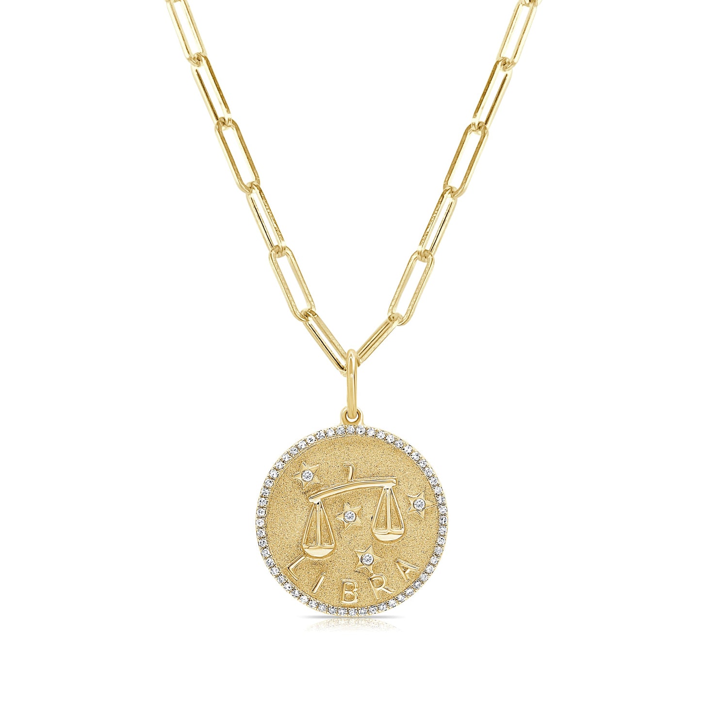 14k Gold & Diamond Zodiac Charm -Libra - 0.21ct