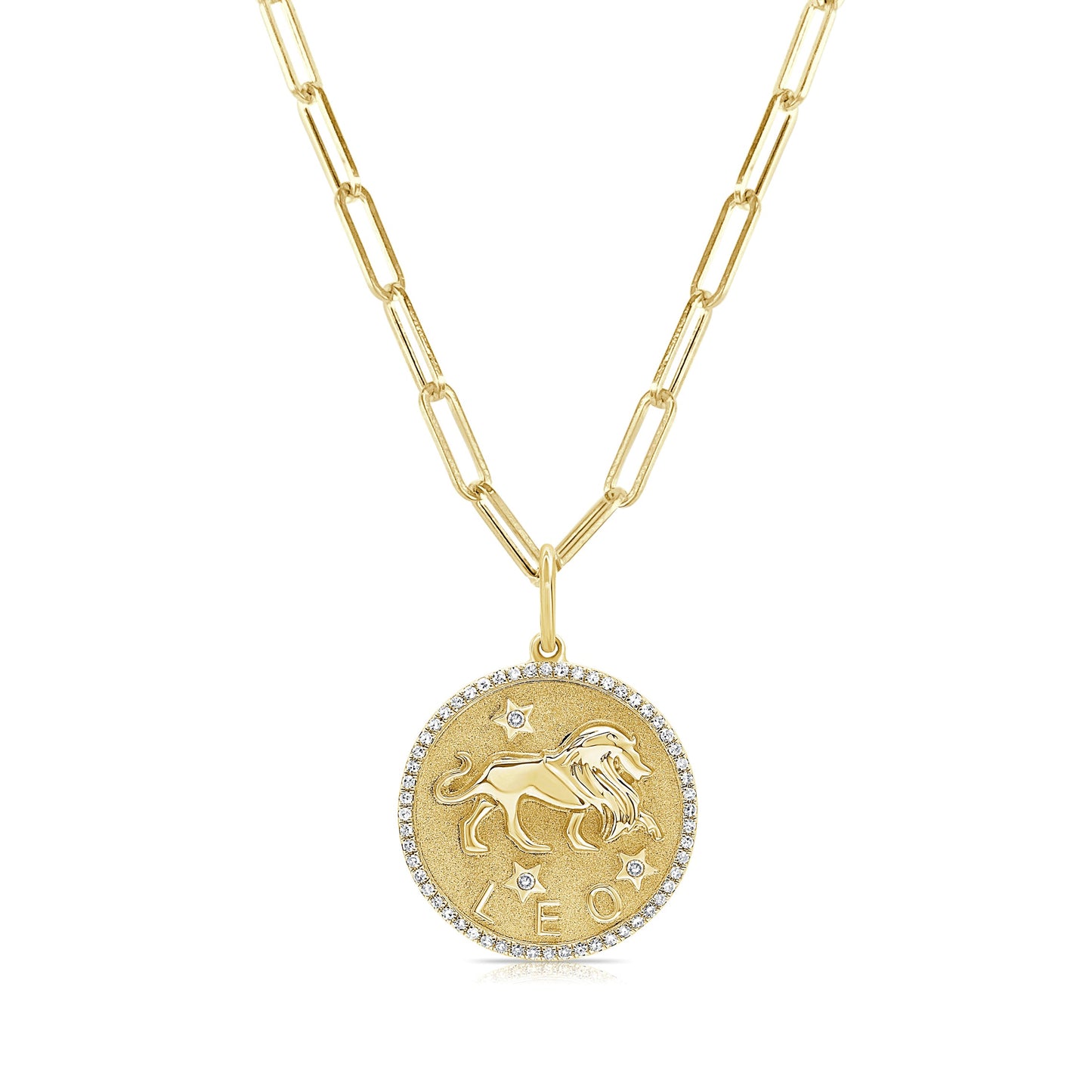 14k Gold & Diamond Zodiac Charm - Leo - 0.20ct