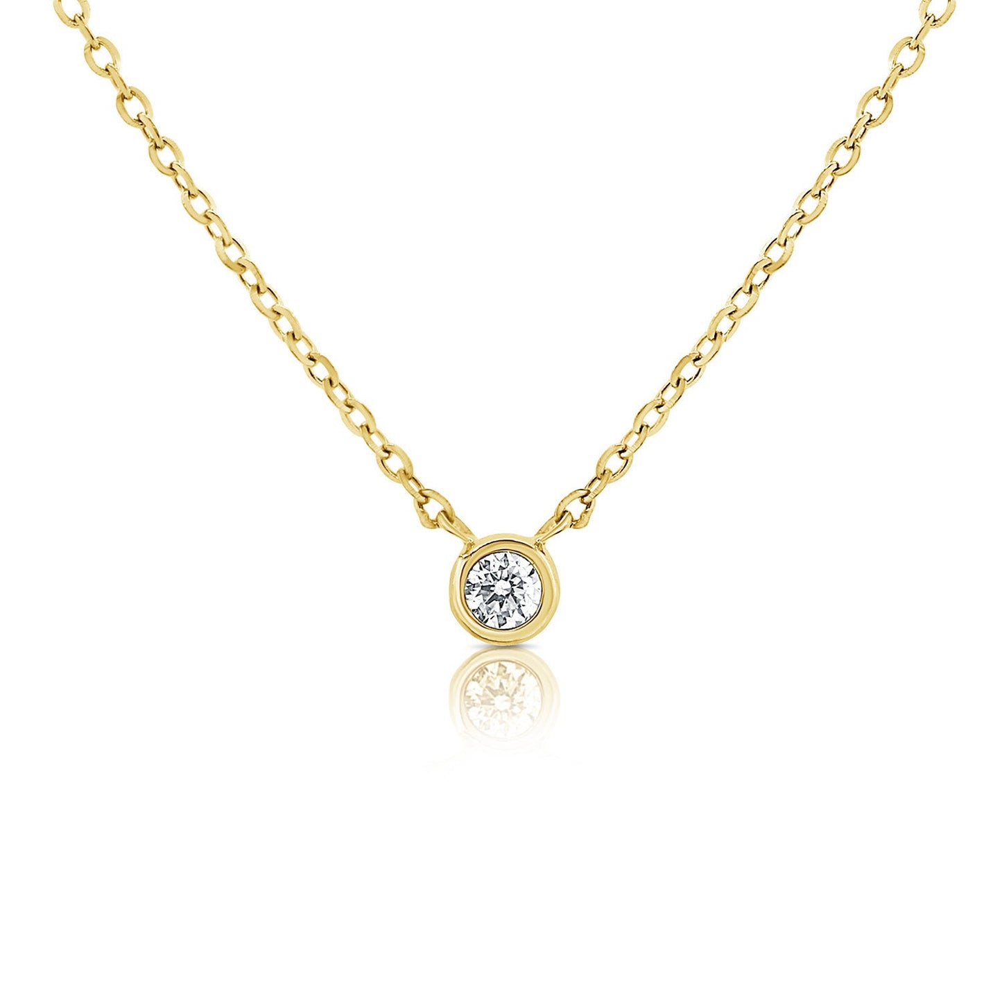 14k Gold & Diamond Necklace - 0.05ct