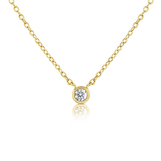 14k Gold & Diamond Necklace - 0.05ct
