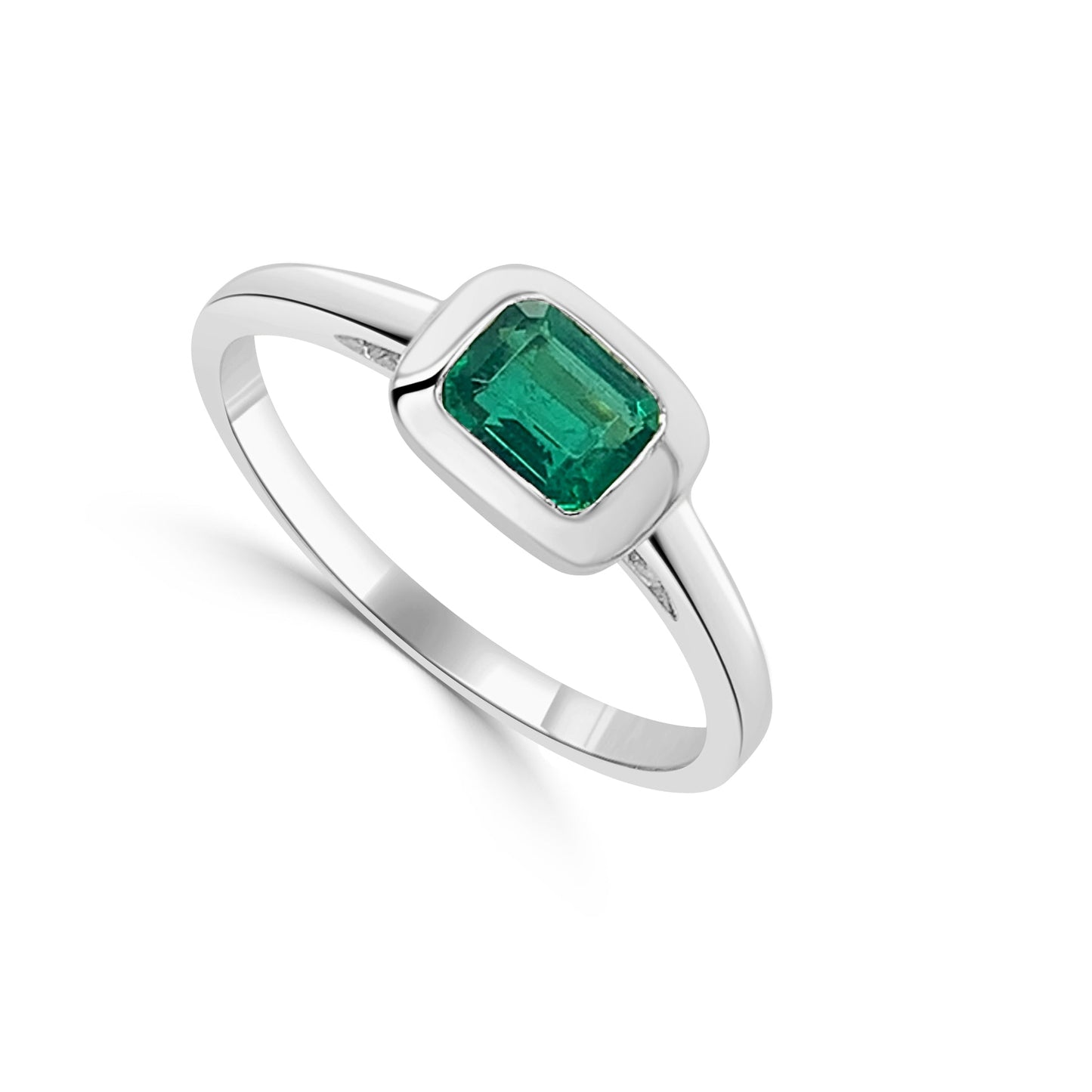 14k Gold & Green Emerald Ring - 0.60ct