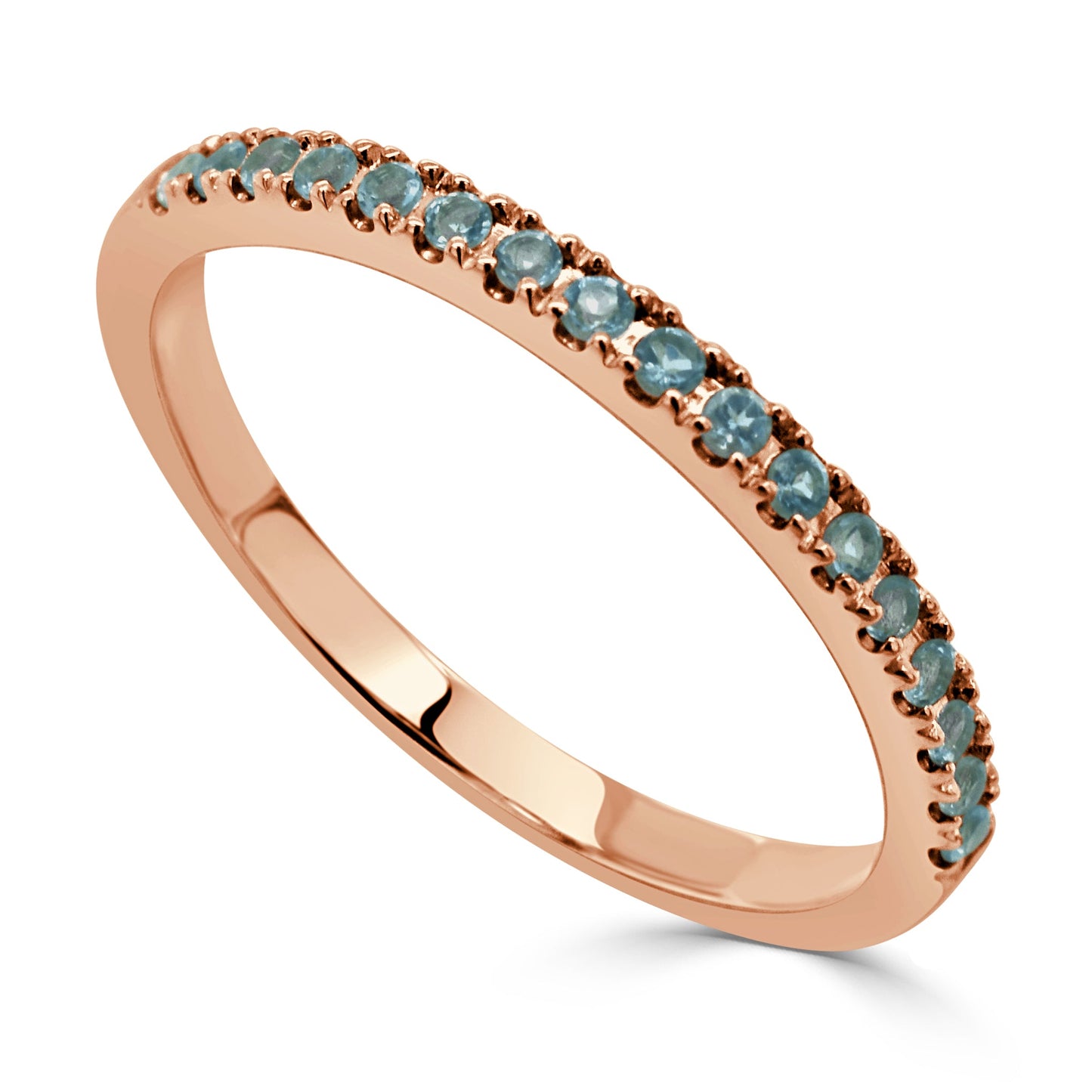 14k Gold & Birthstone Stackable Ring - 0.12ct - 0.30ct