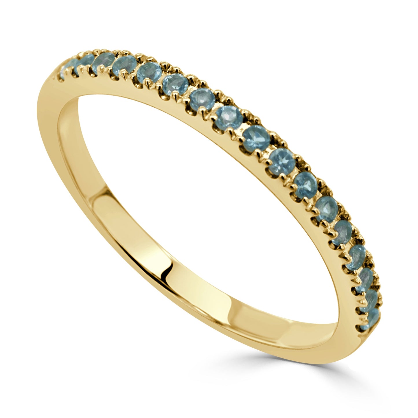 14k Gold & Birthstone Stackable Ring - 0.12ct - 0.30ct