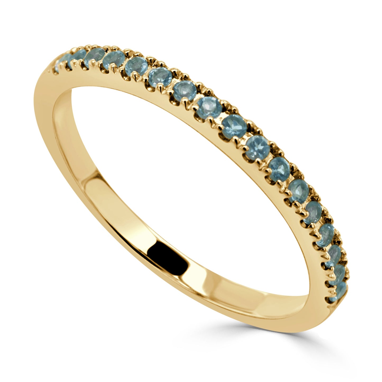 14k Gold & Birthstone Stackable Ring - 0.12ct - 0.30ct