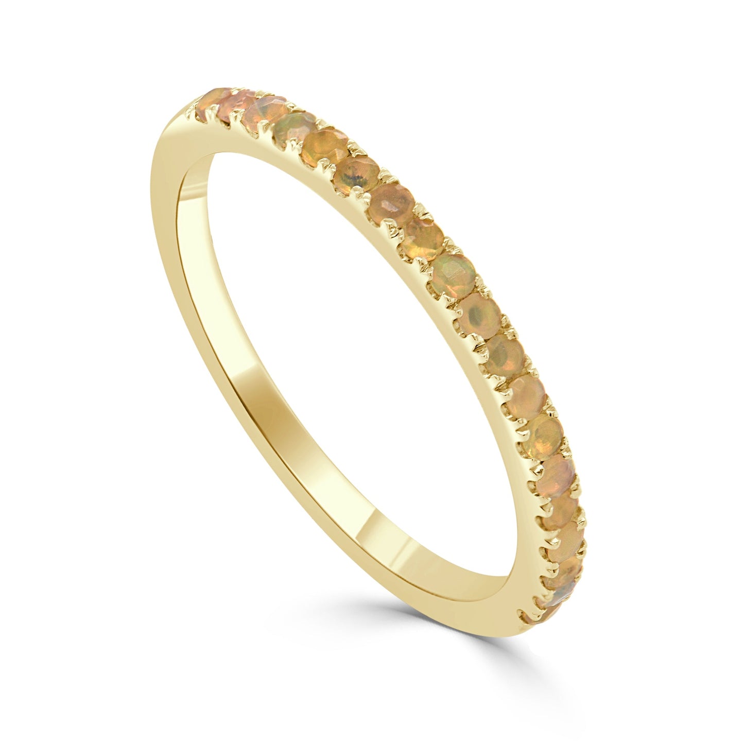 14k Gold & Birthstone Stackable Ring - 0.12ct - 0.30ct