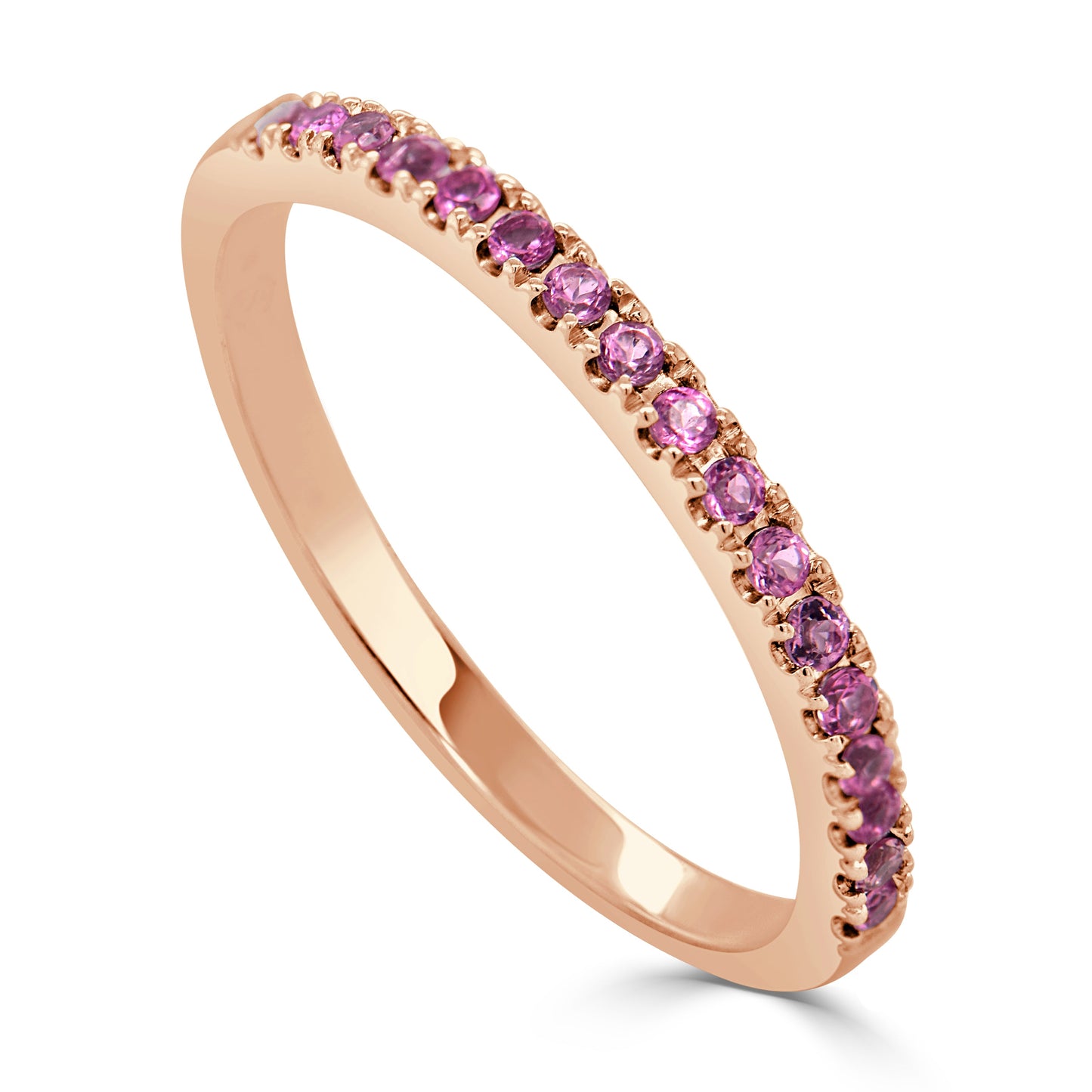 14k Gold & Birthstone Stackable Ring - 0.12ct - 0.30ct