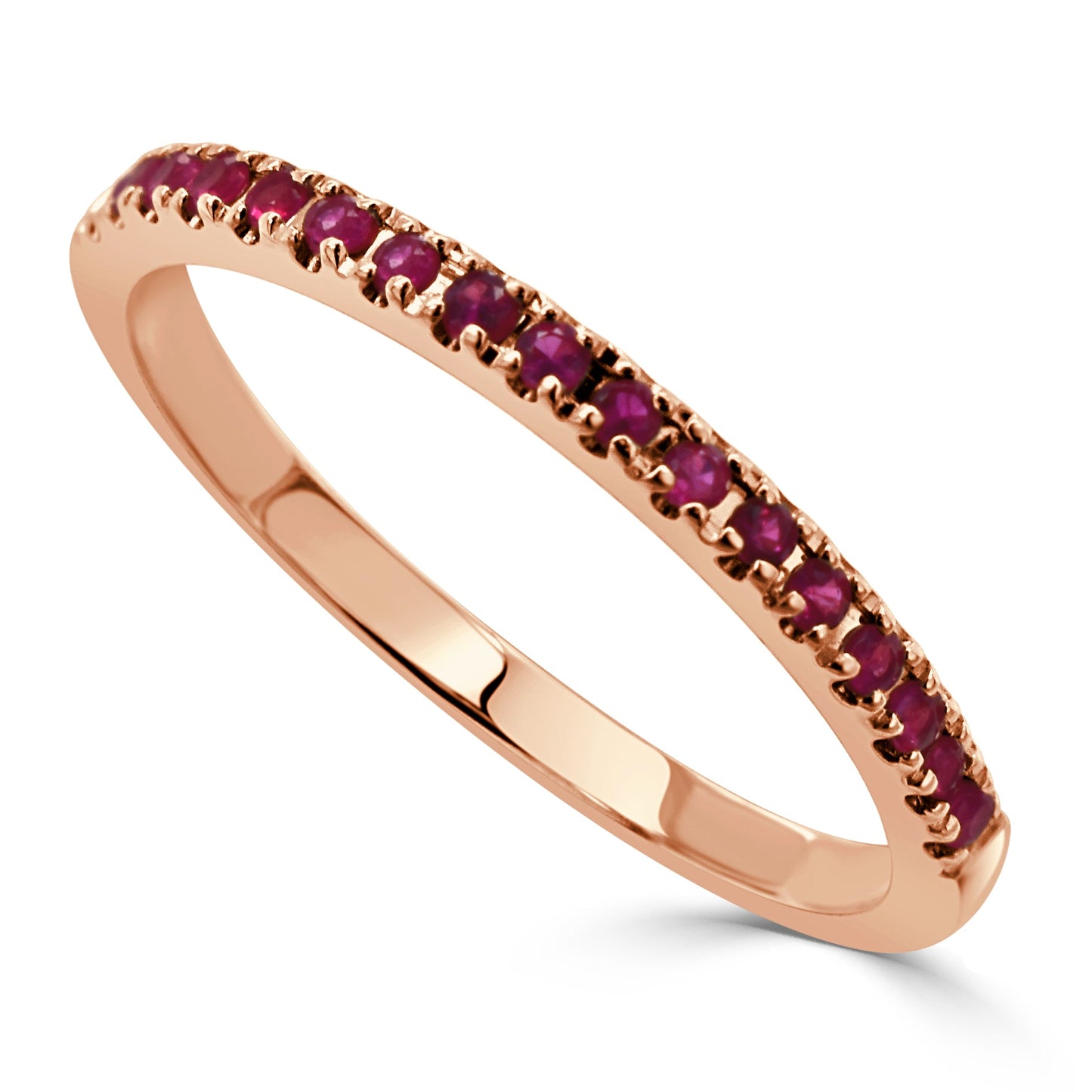 14k Gold & Birthstone Stackable Ring - 0.12ct - 0.30ct