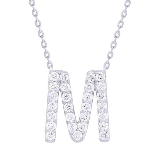 14K Gold & Diamond Initial Necklace - 0.46ct