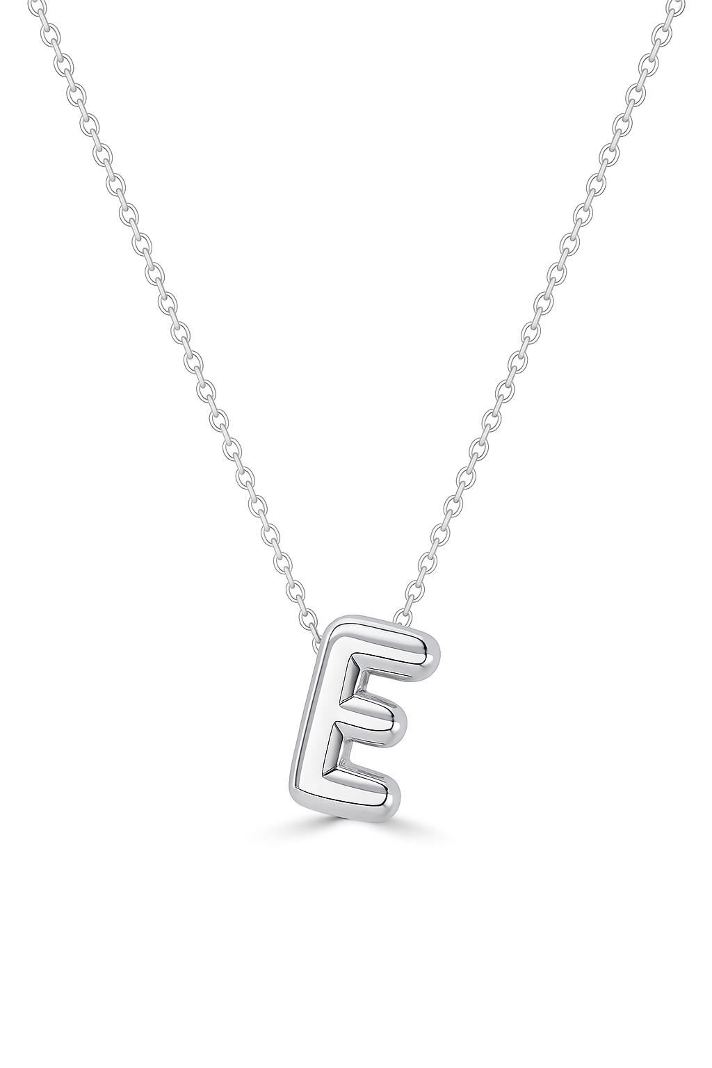 14K Gold Bubble Inital Necklace