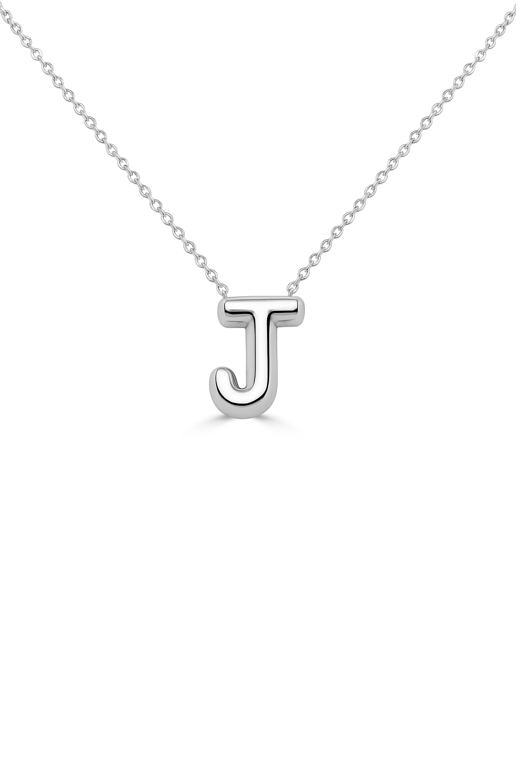 14K Gold Bubble Initial Necklace