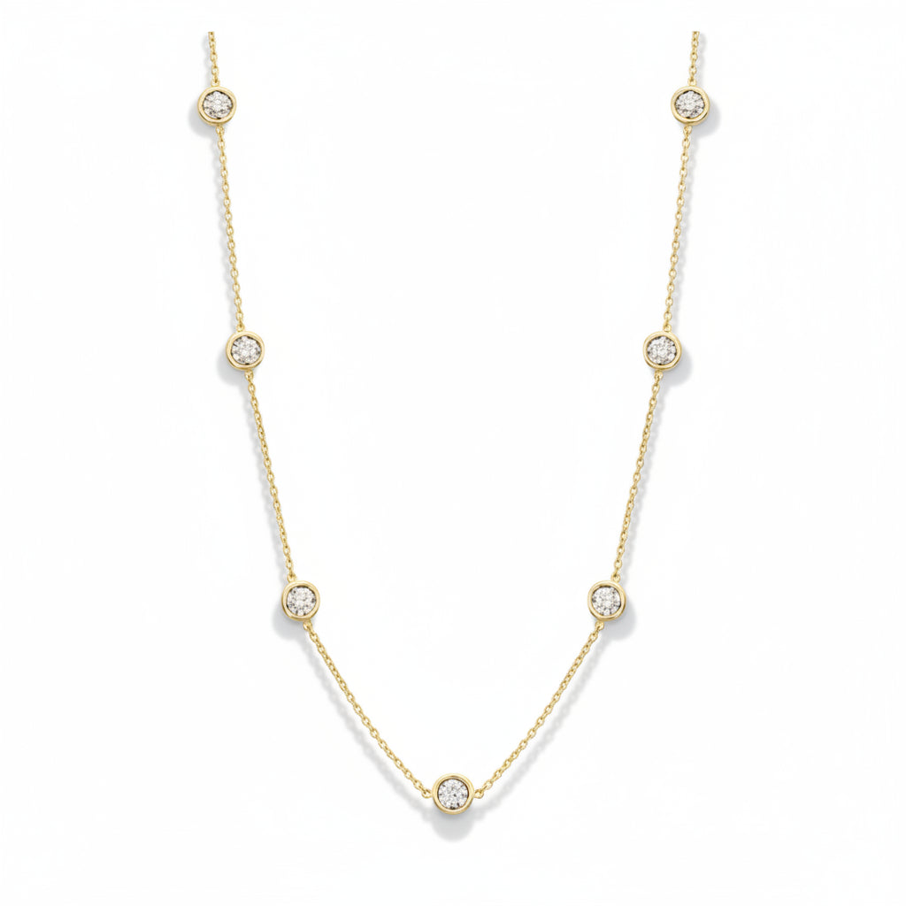 Lab-Grown Diamond Station Necklace