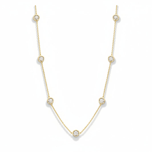 Lab-Grown Diamond Station Necklace